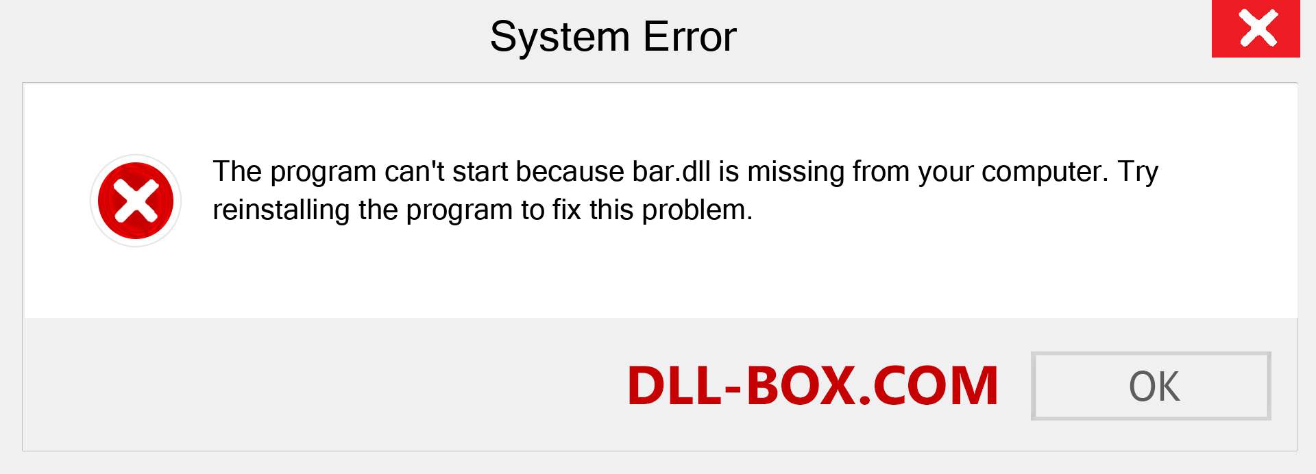  bar.dll file is missing?. Download for Windows 7, 8, 10 - Fix  bar dll Missing Error on Windows, photos, images
